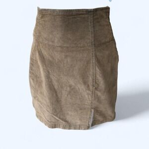 Brown corduroy mini skirt by Free People